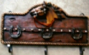 LEATHER Finish Hanger With Horse Head